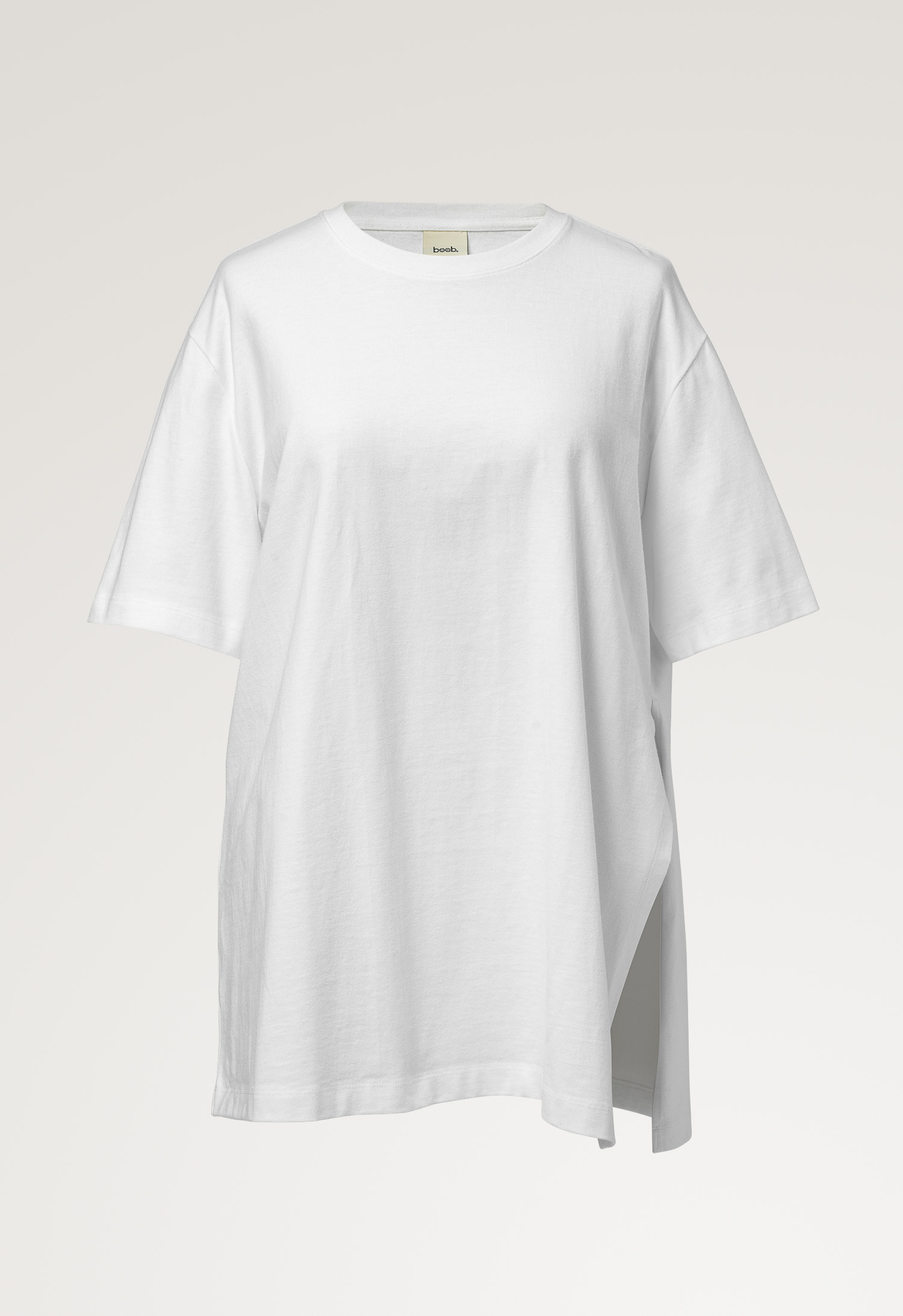 Oversized maternity t-shirt with slit - White gallery