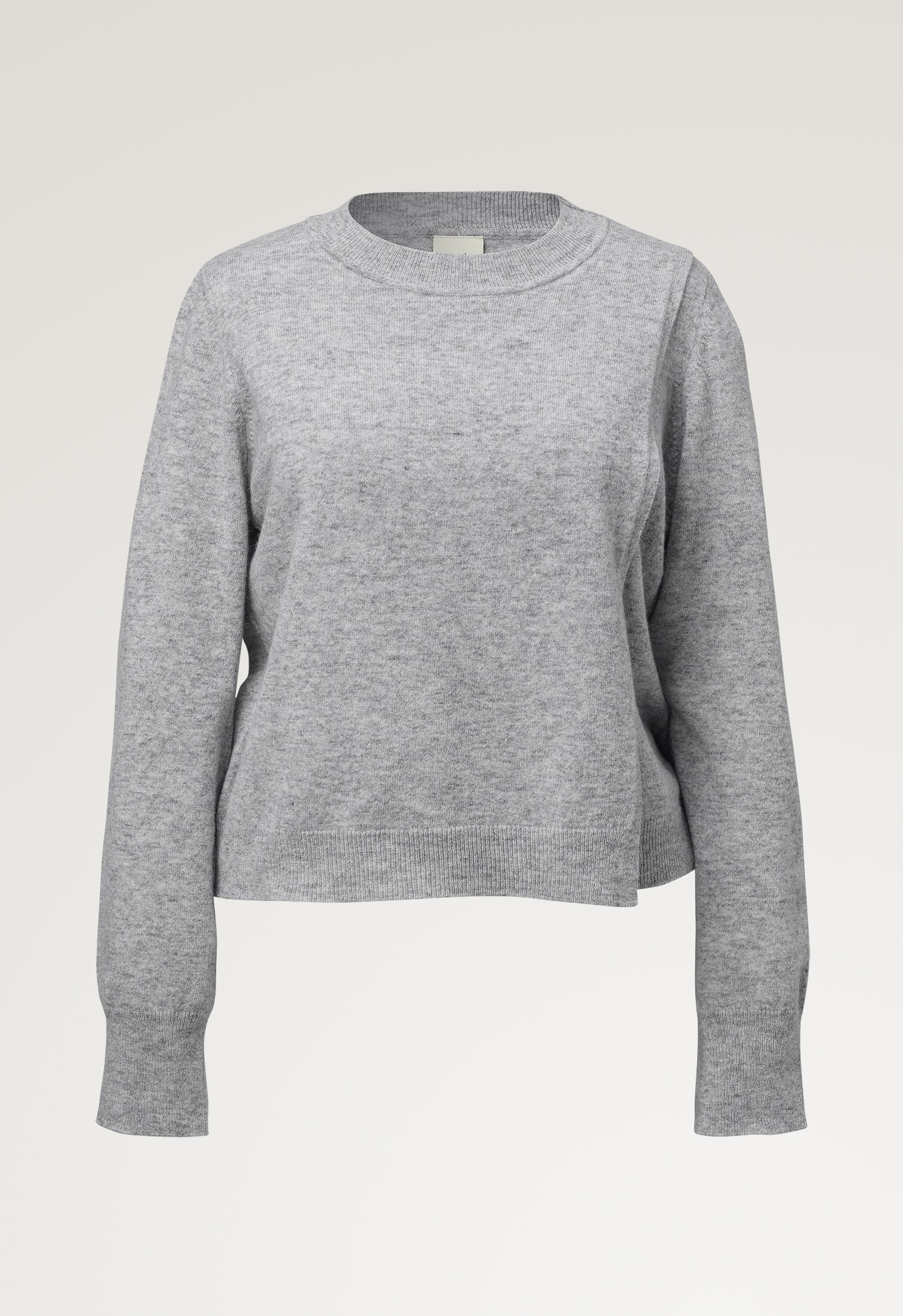 Knitted nursing sweater - Light Grey Melange gallery