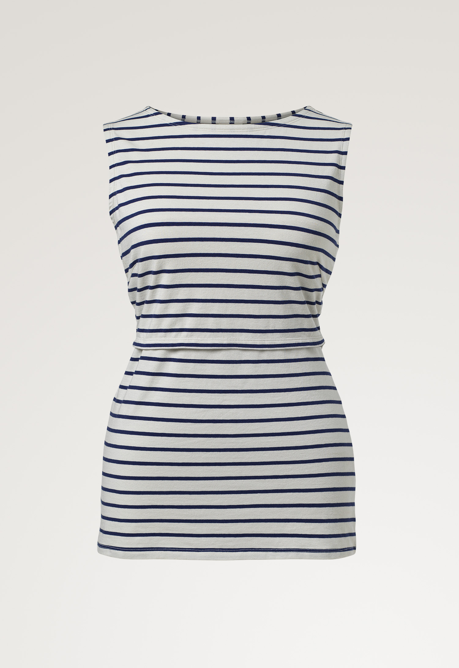 Simone s/l Top - Oatmeal Cobolt gallery