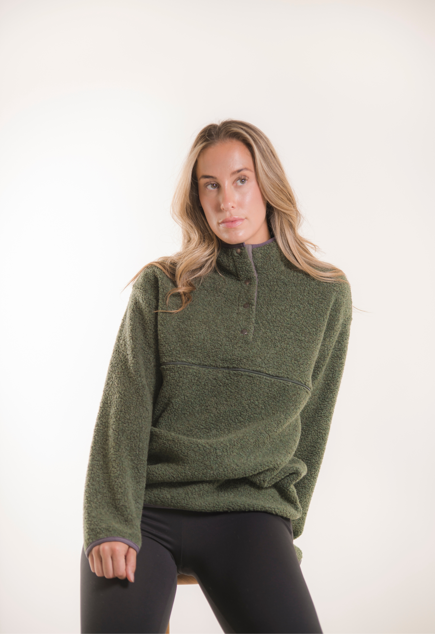 Maternity fleece sweater 90s - Green
