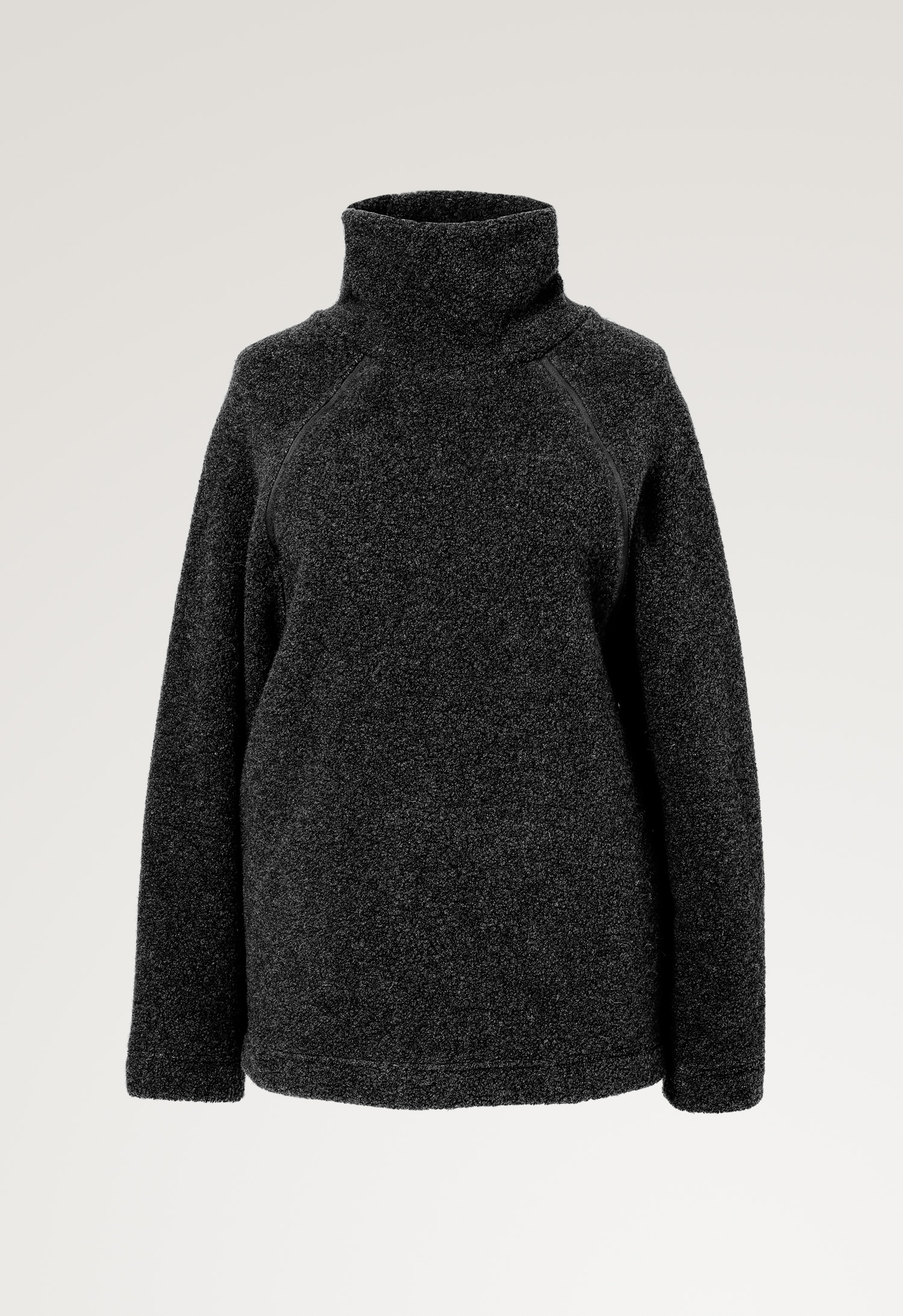 Wool pile sweater - Black gallery