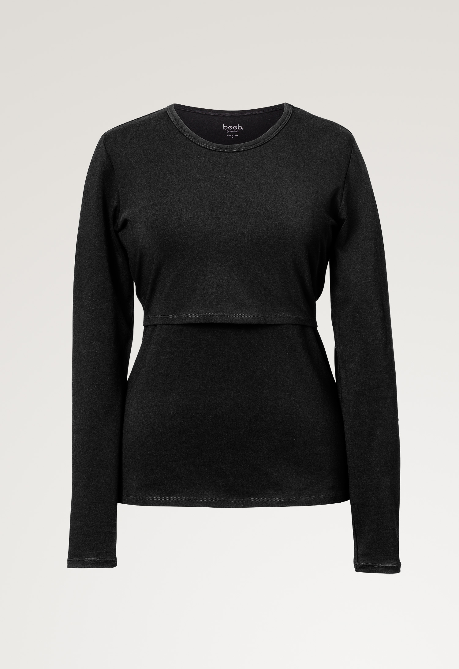 Essential nursing top long sleeve - Black gallery