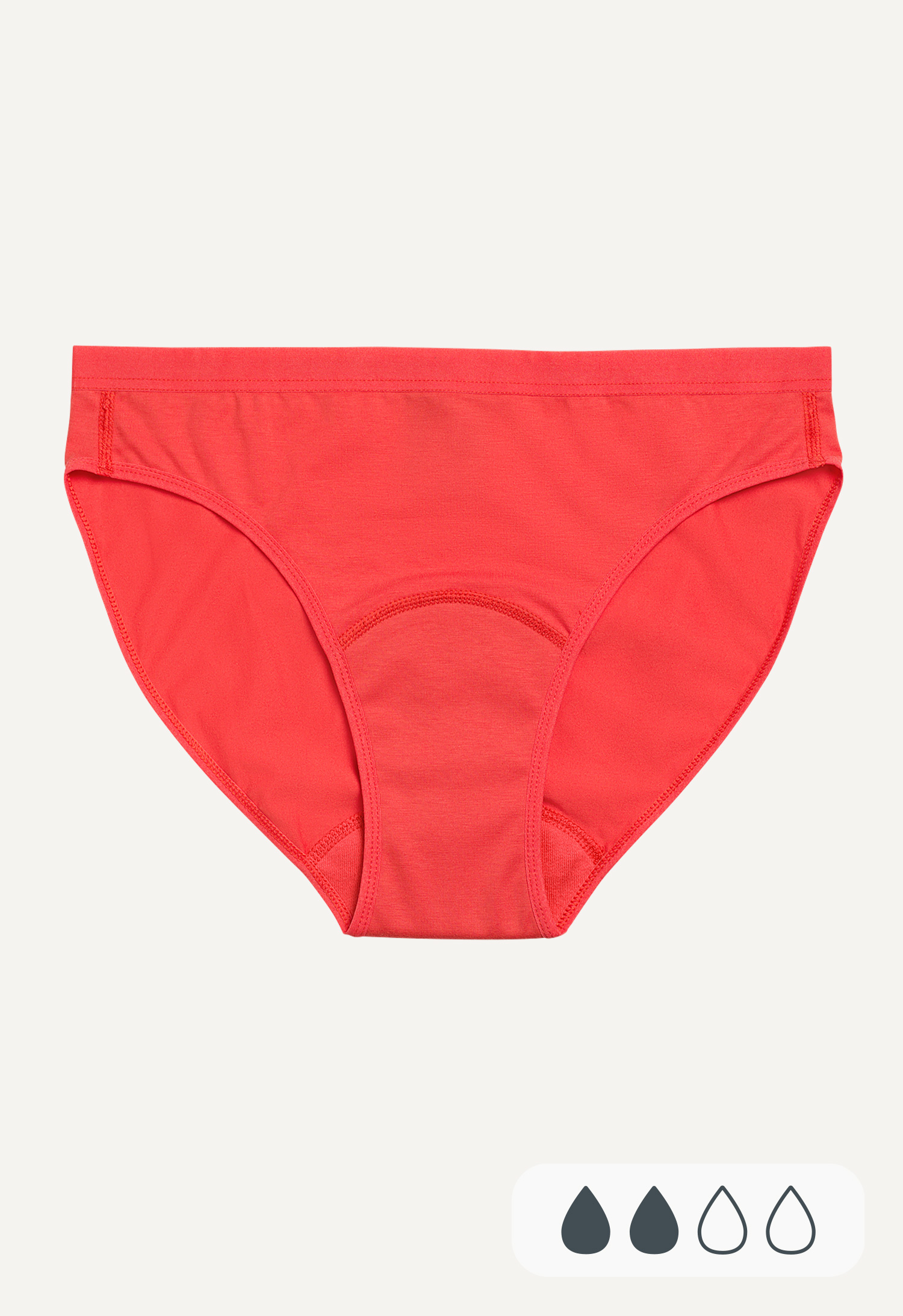 Period Underwear Bikini Light flow, Bright Red