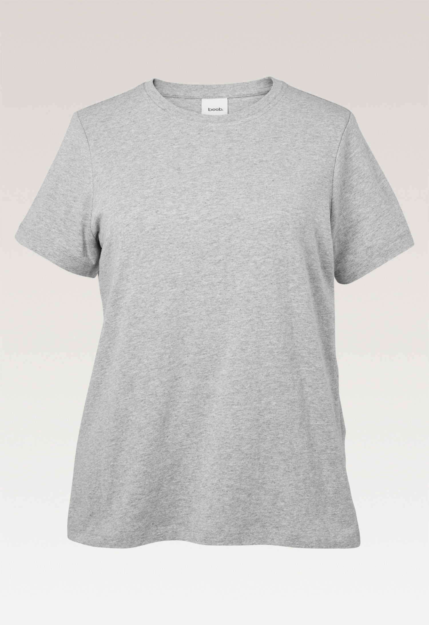 Maternity t-shirt with nursing access - Grey Melange gallery