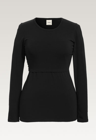 Long sleeve nursing top - Black gallery