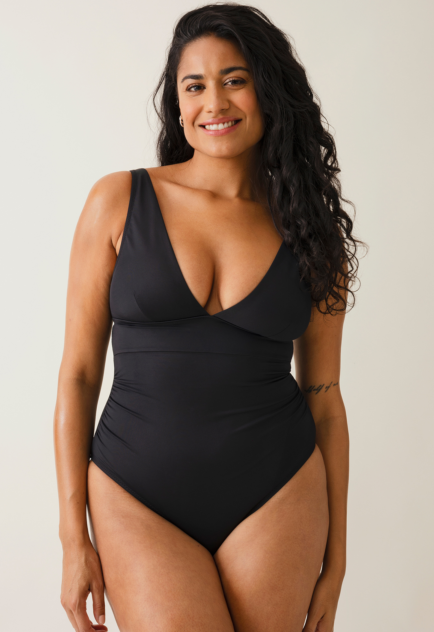 Plunge maternity swimsuit - Black gallery