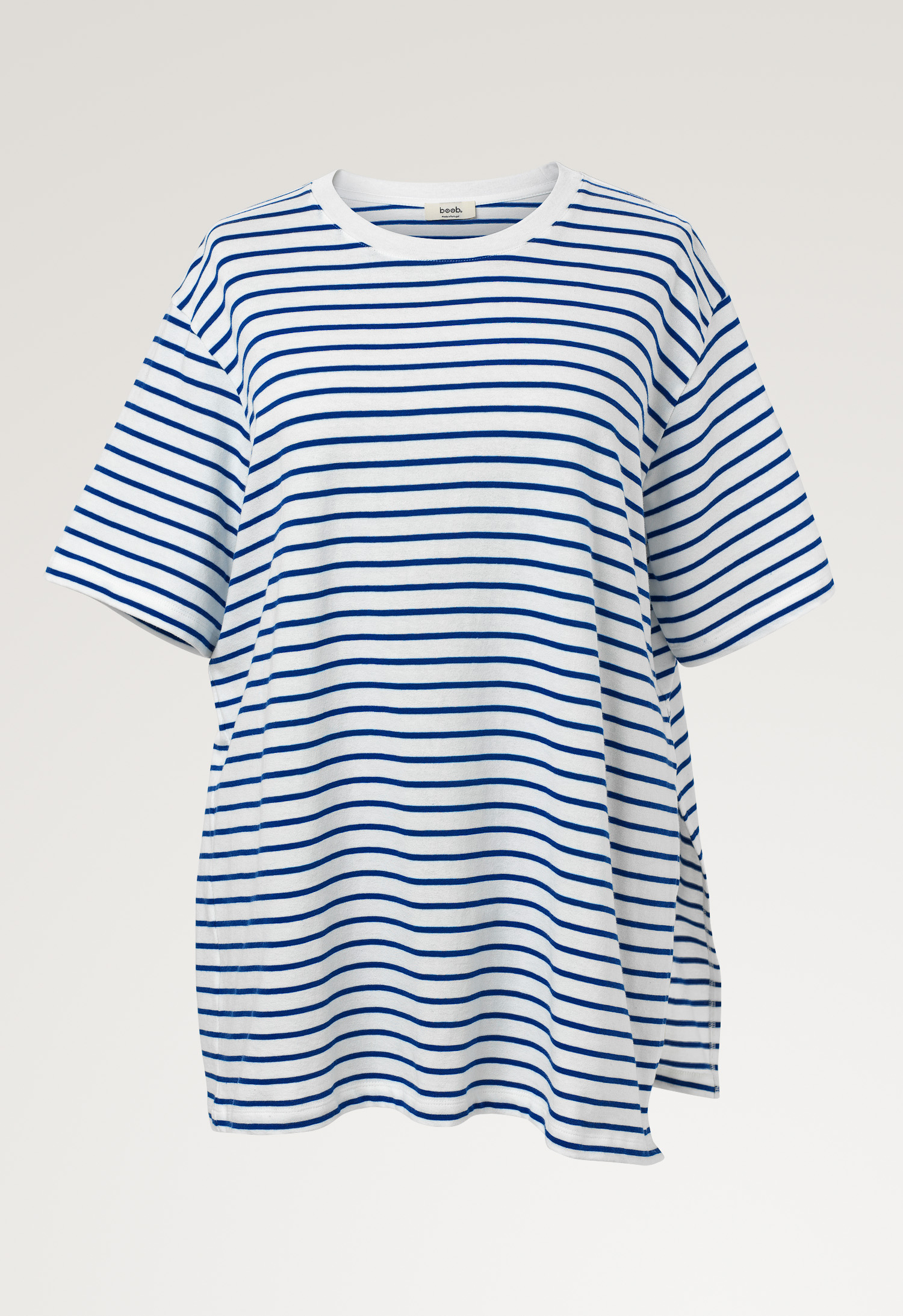 Oversized maternity t-shirt with slit - Striped gallery