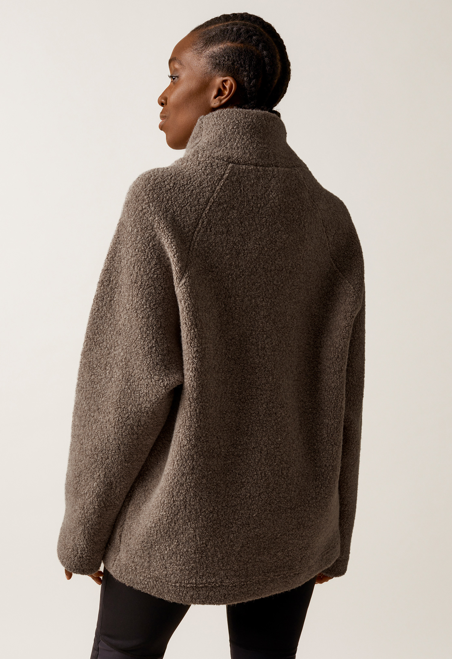 Wool pile sweater - Brown Grey Melange gallery