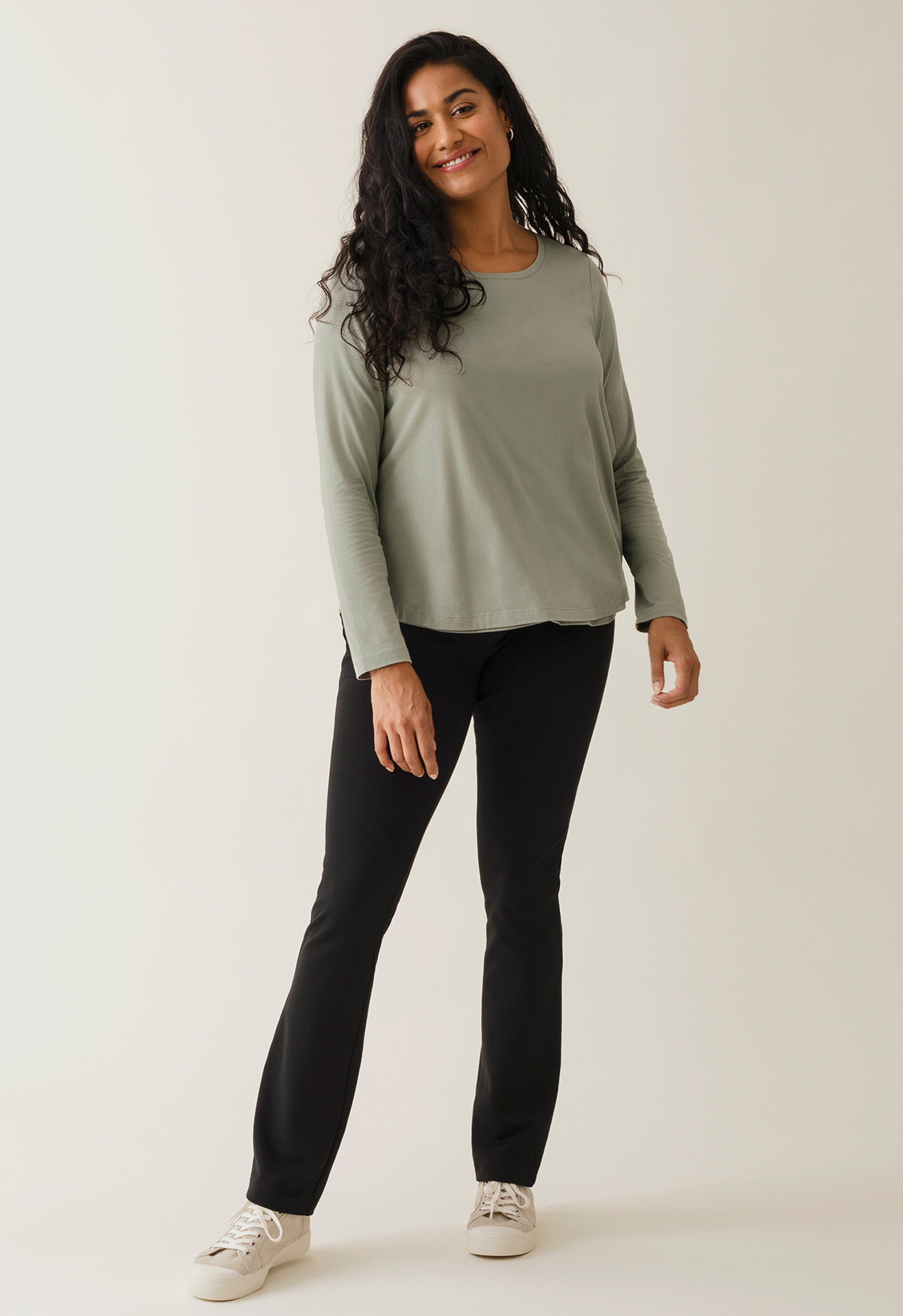 Straight leg maternity pants - Black