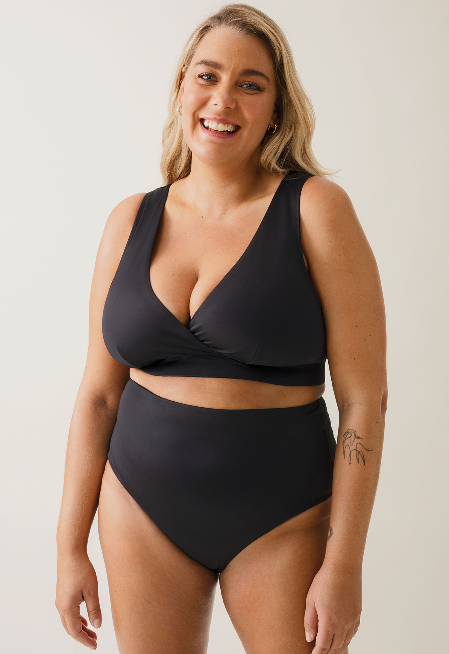 Nursing bikini top 34D-48DDD-E - Black