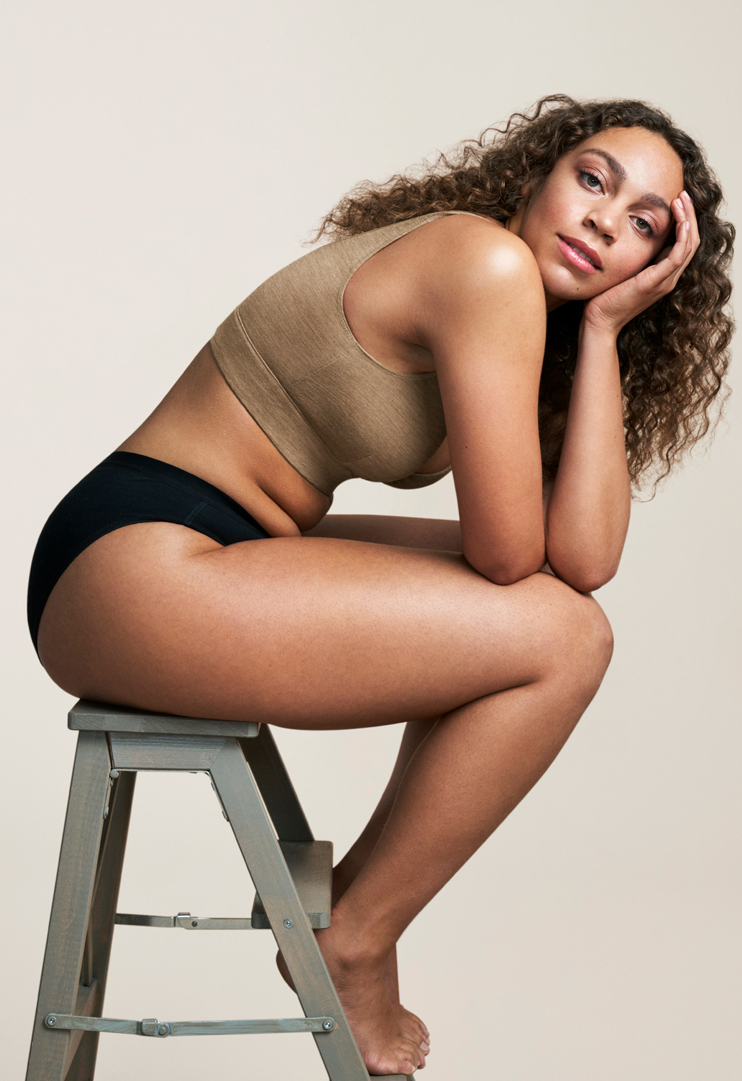 Period Underwear Bikini Light Flow, Black gallery