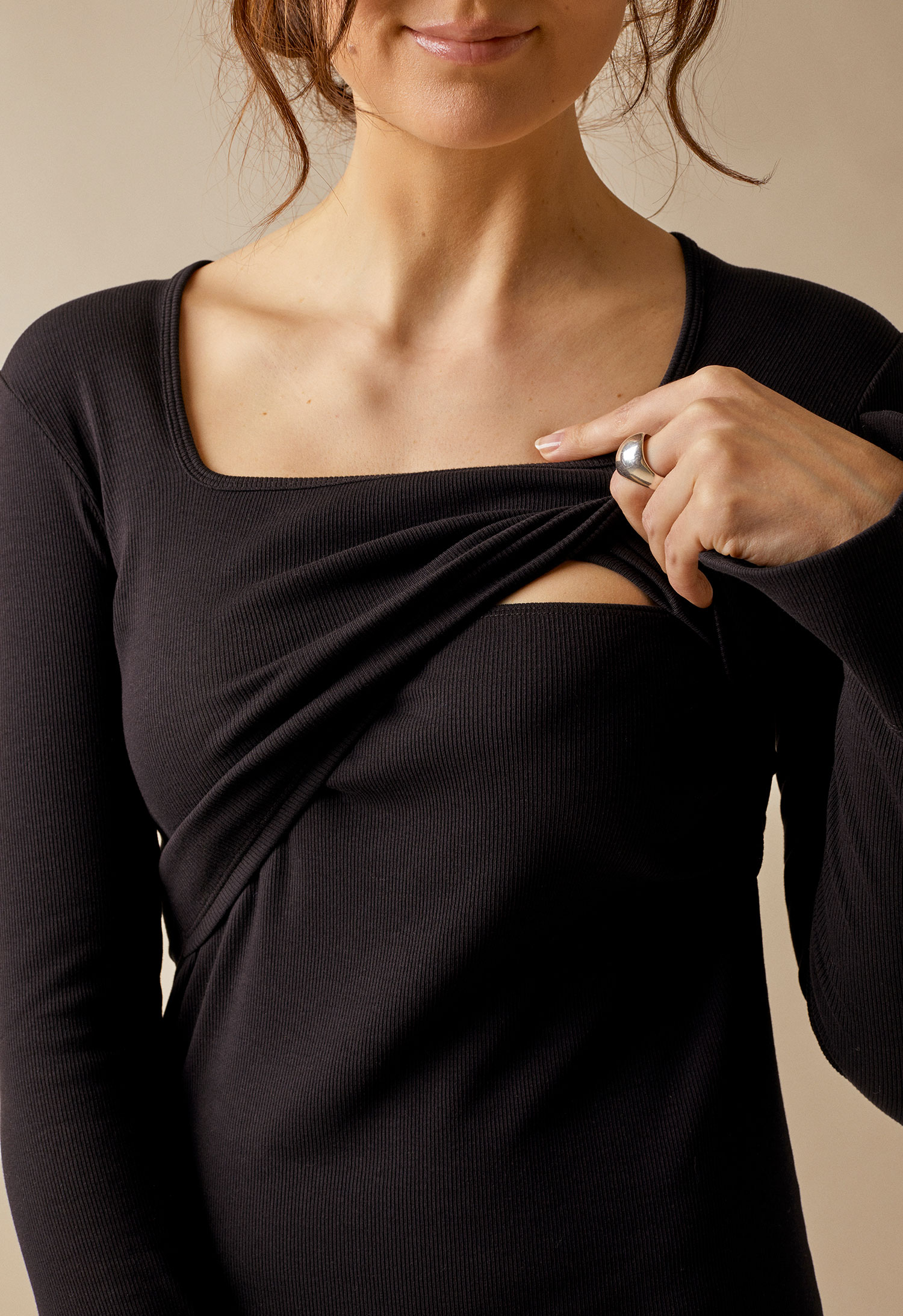 Signe l/s dress - Black gallery