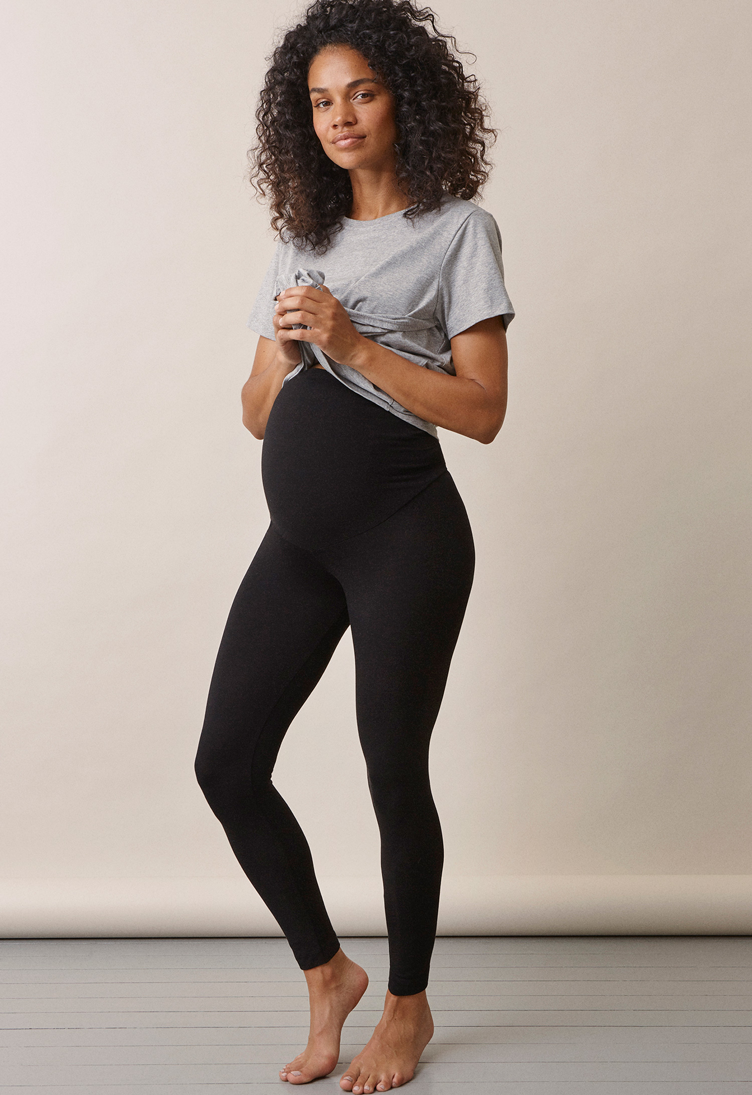 Maternity leggings Lyocell - Black gallery