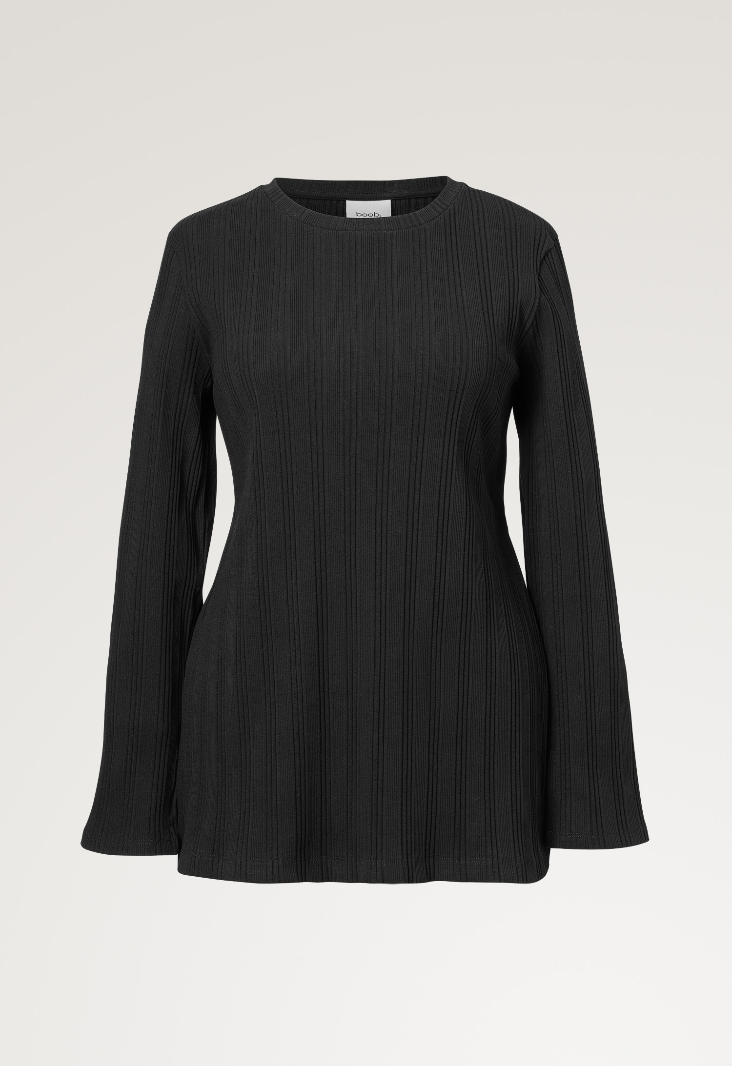 Ribbed maternity top - Black gallery