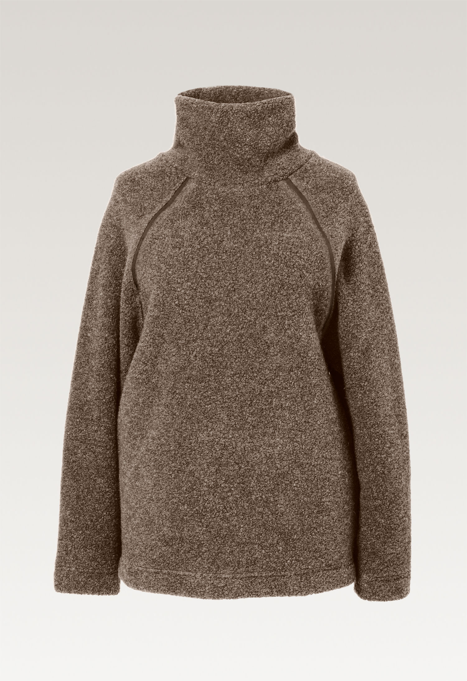 Wool pile sweater - Brown Grey Melange gallery