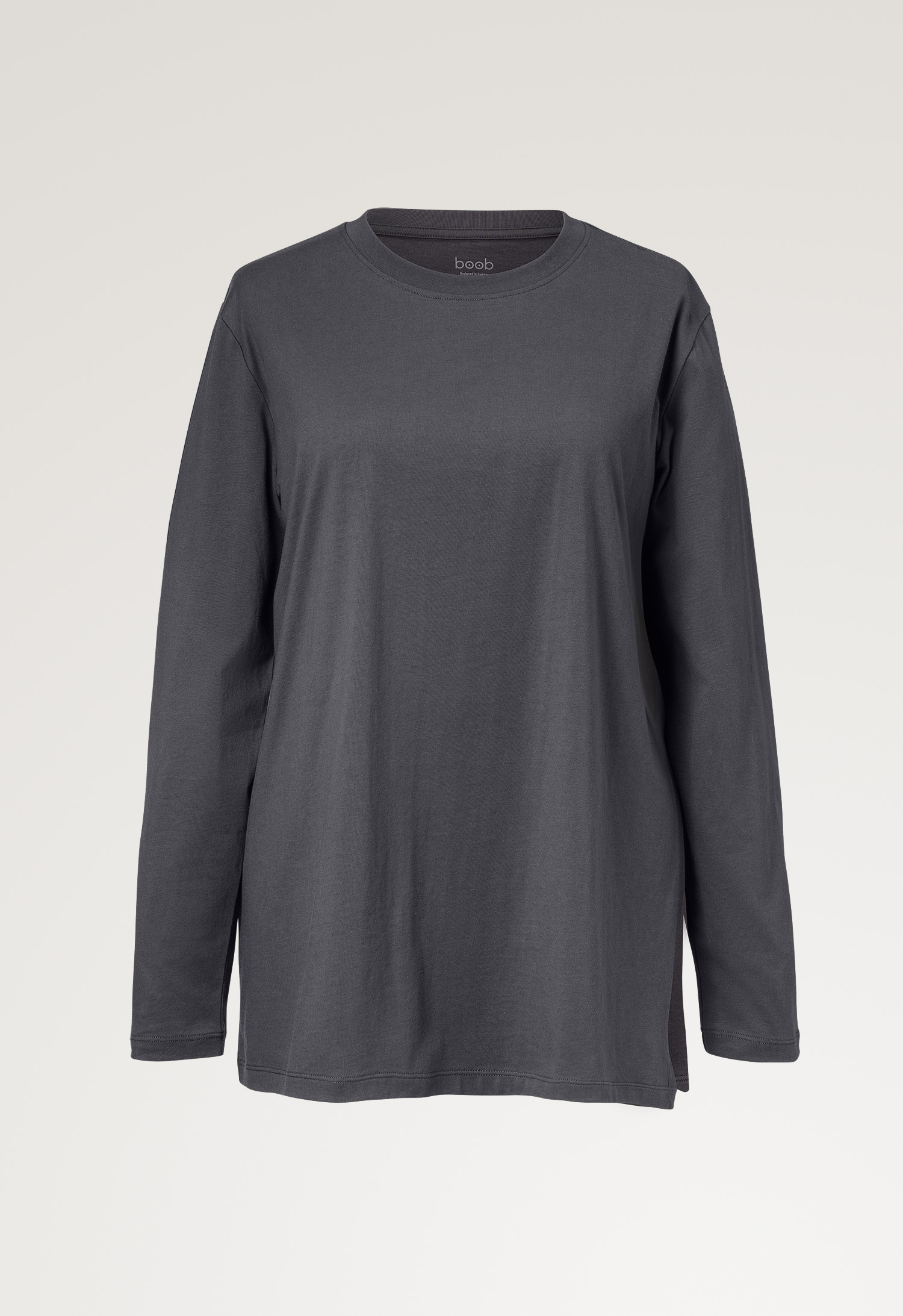 Maternity t-shirt long sleeve - Washed grey gallery