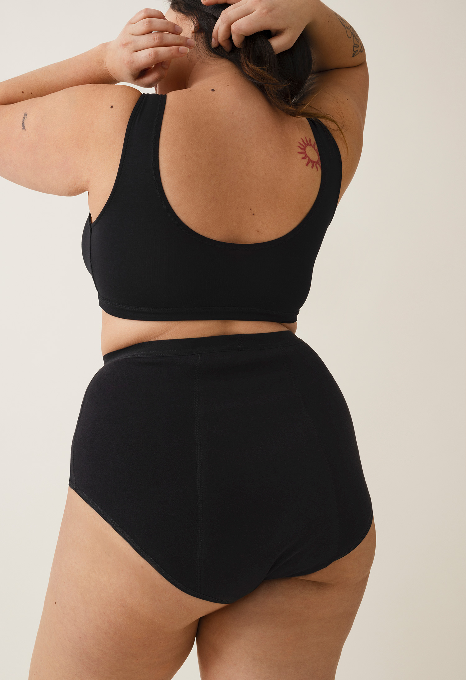 Period Underwear High Waist Heavy flow, Black gallery
