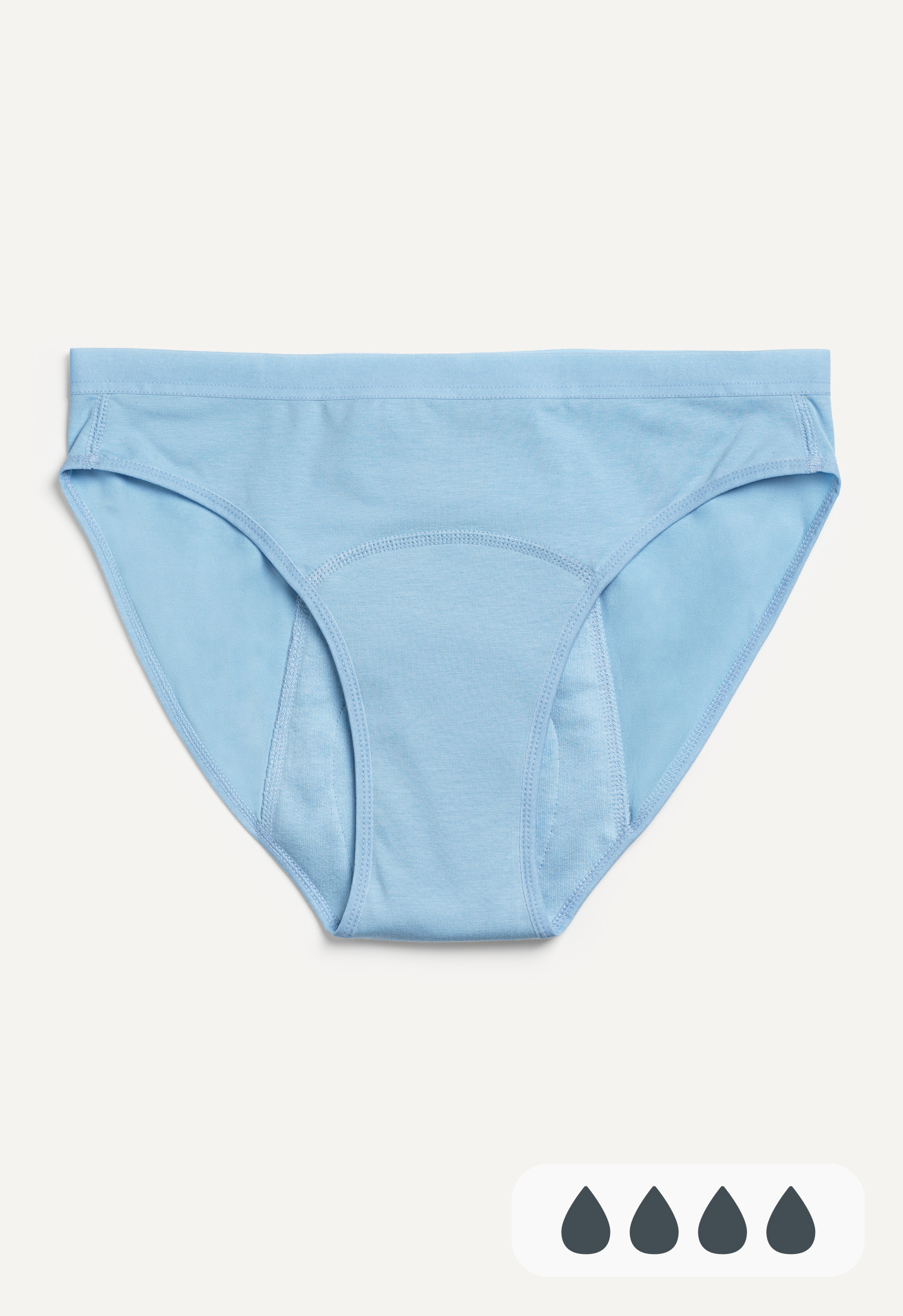 Period Underwear Bikini Heavy flow, Light Blue