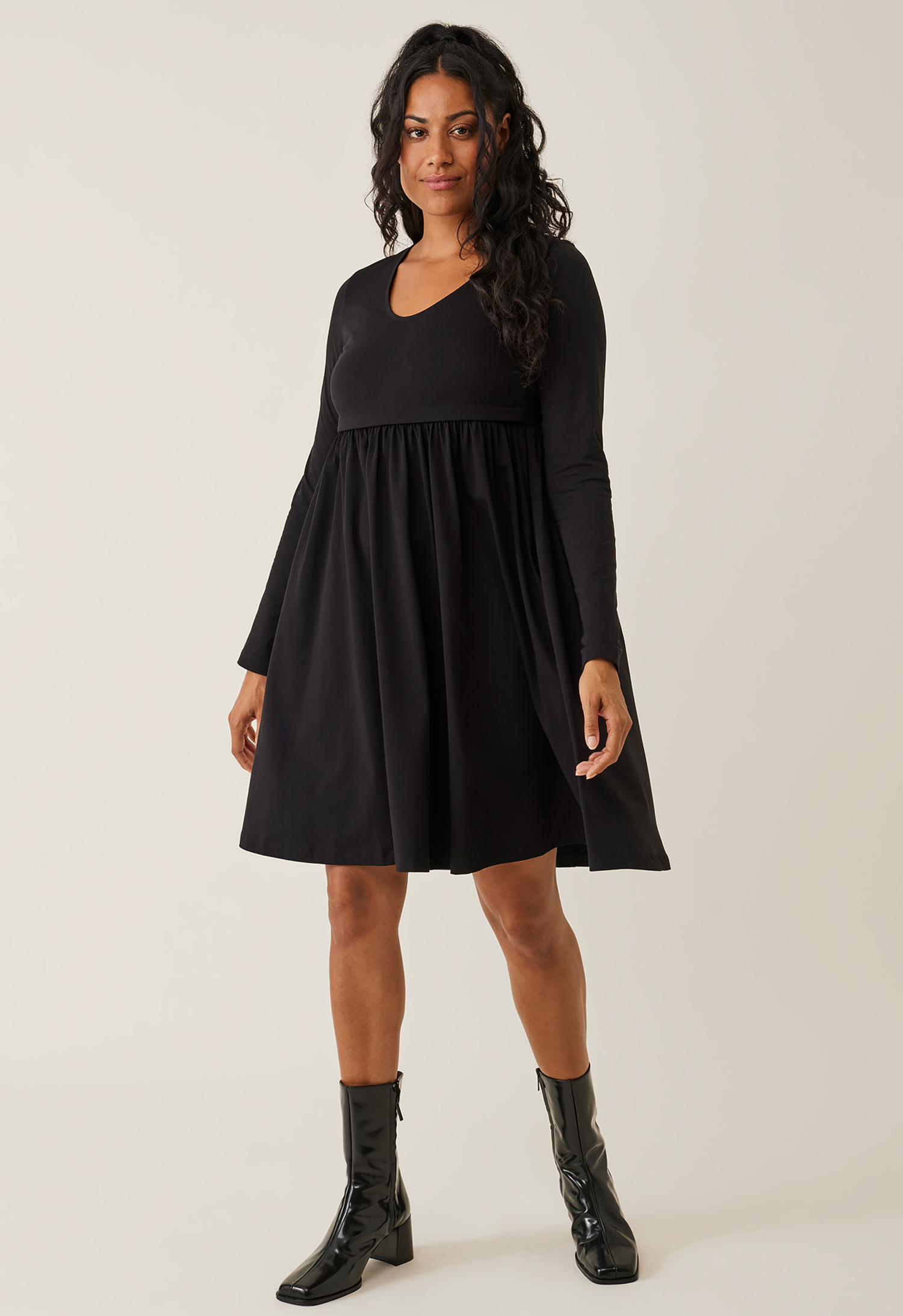 Maternity babydoll dress - Black gallery