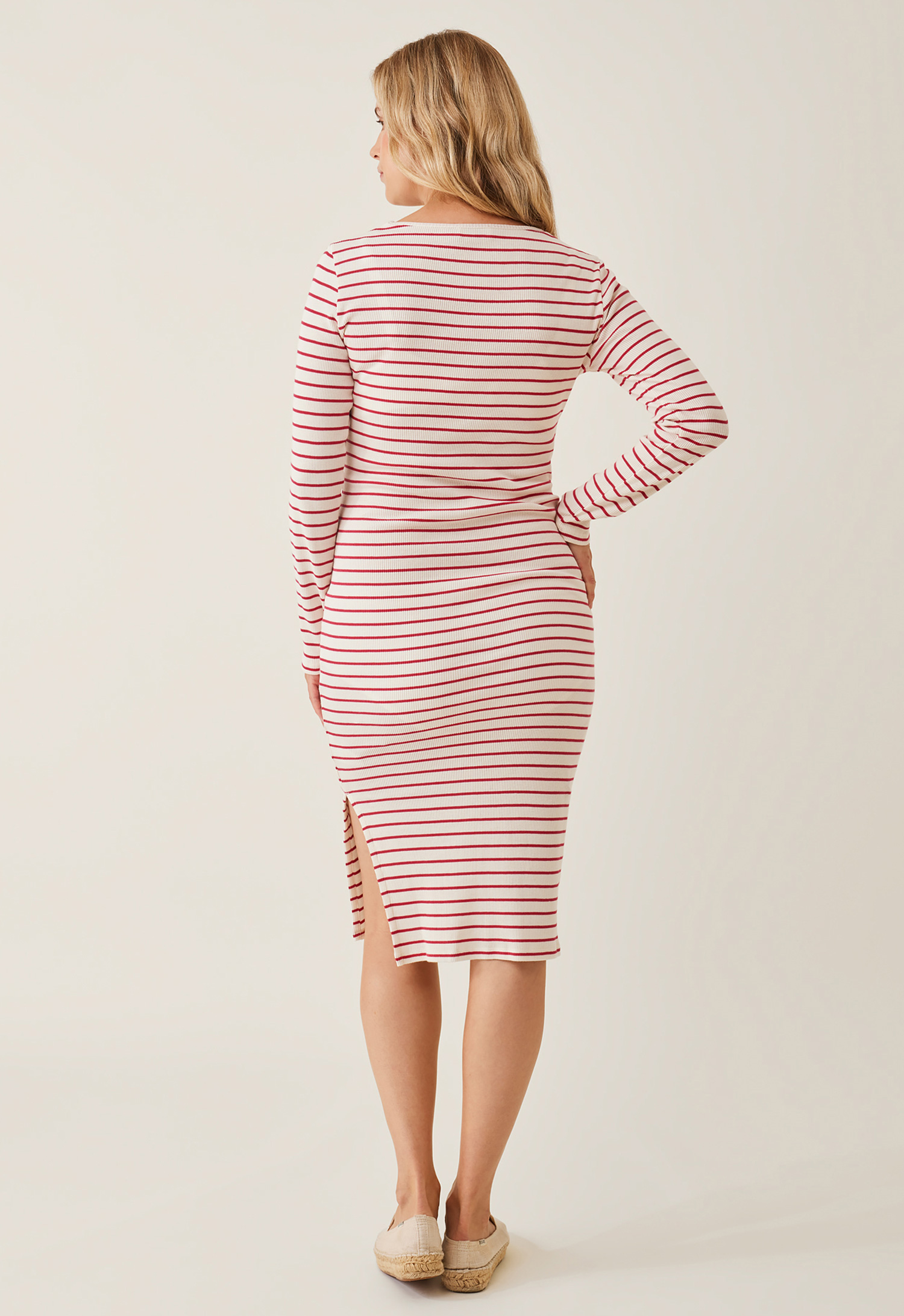 Ribbed maternity dress - Striped gallery