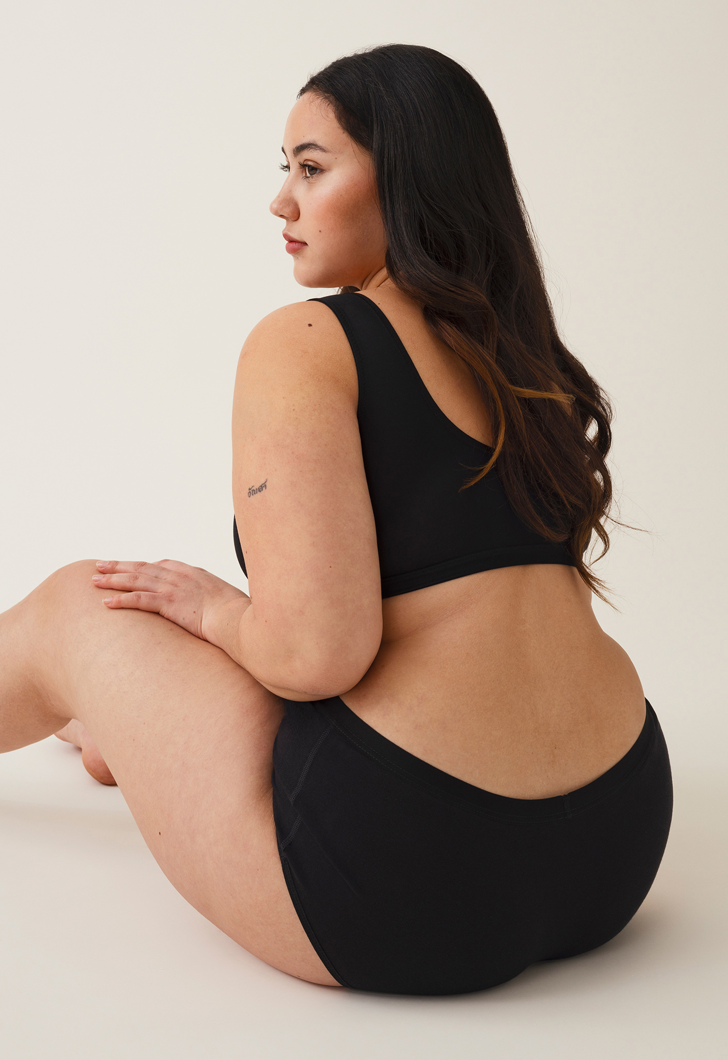 Period Underwear Hipster Medium flow, Black gallery