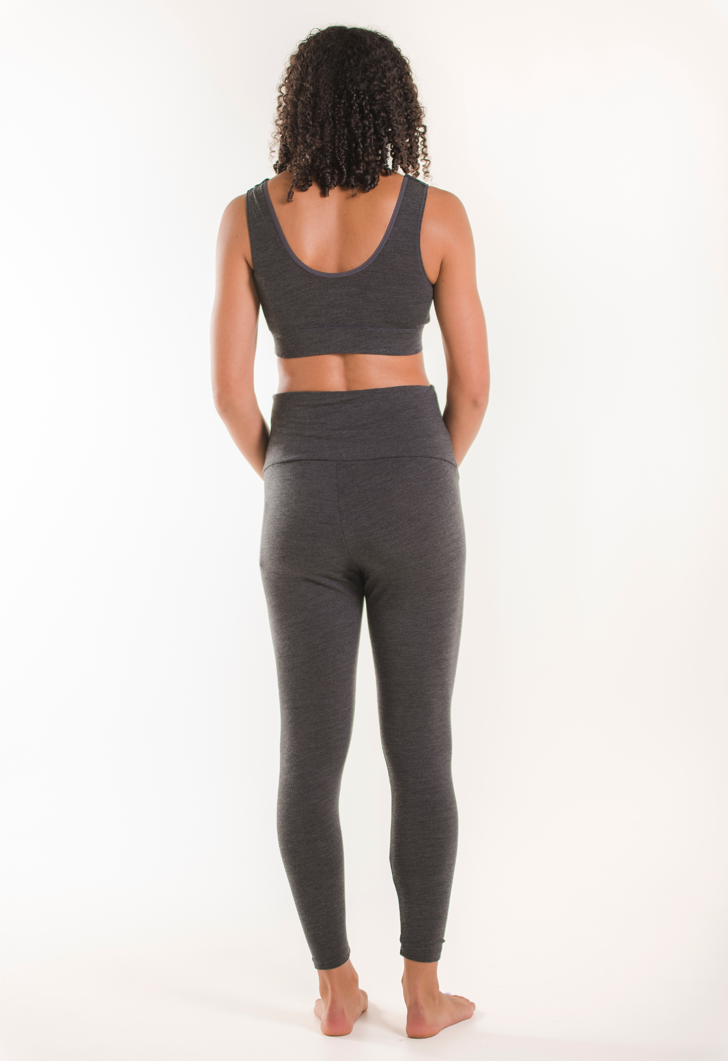 Maternity wool leggings - Grey Melange gallery