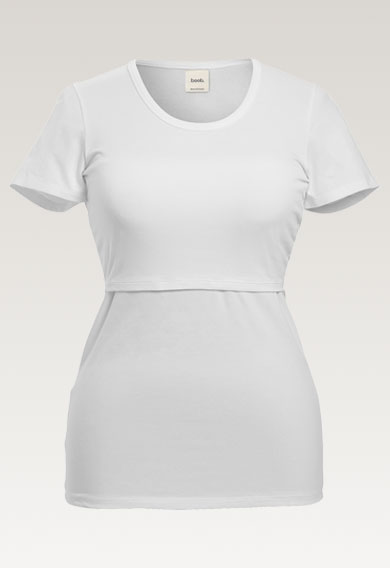 Short sleeve nursing top - White gallery