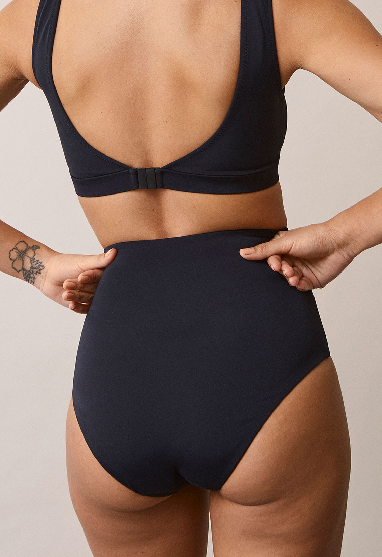 High waist maternity bikini bottom postpartum - Black gallery
